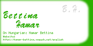 bettina hamar business card